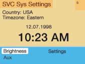 Activating the main menu 1 5 Country setting, the time zone can also be displayed Note on (5): Information is shown if the clock has been set to GPS reception and if a country, e.g. USA, Canada and time zone was selected, page 218.
