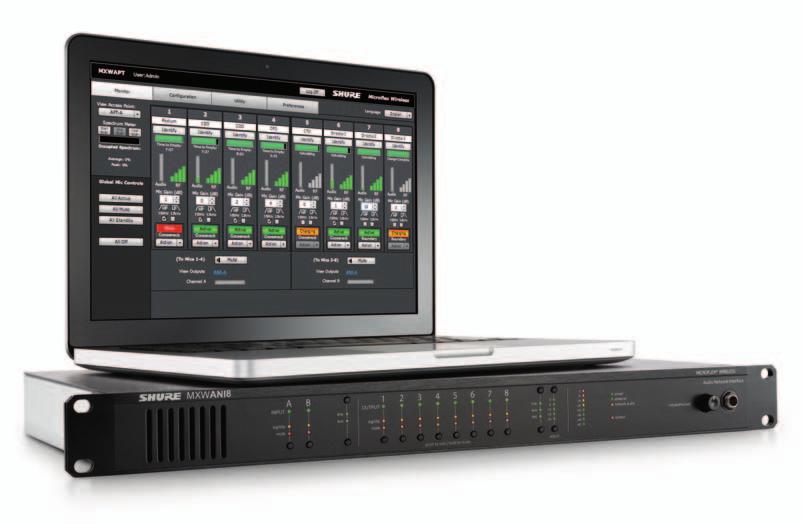 SystemOn tracks audio levels, battery life and RF/spectrum status in real time, enabling IT administrators and AV technicians to monitor and control Shure hardware devices remotely