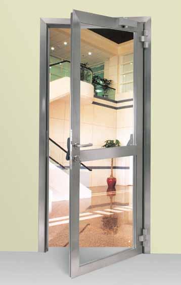 On request it can be made also in brushed stainless steel. Alusthal REI 120 glazed door is realized with profiles inside the frame and section mm 50x50.