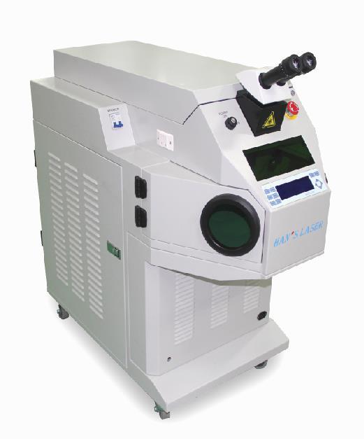GROMAX - HAN S LASER WELDER SERIES Features: Fiber Laser Welder FP150 Shown High Electrical Efﬁciency Ultra-low amplitude noise, high stability and ultra-long pump diode