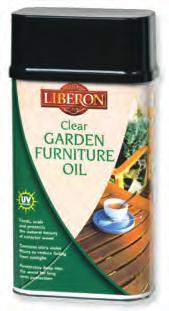 (Approximate coverage 1litre to 13-15m²). 500ml 9.14 7.62 500069 1 litre 15.95 13.29 500068 Garden Furniture Oil Garden Furniture Oil offers all the benefits and properties of an oil finish.