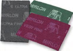 It has many advantages over conventional abrasives in that the open web design is nonclogging, can be used wet or dry and is ideally suited to flat or contoured surfaces.
