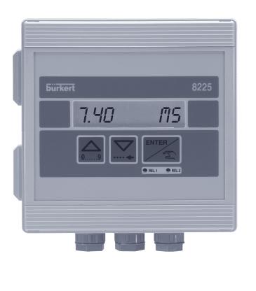 The Type 8225 conductivity transmitter output signal is a standard 4 20 ma signal. Two freely adjustable relay outputs are available as an option.
