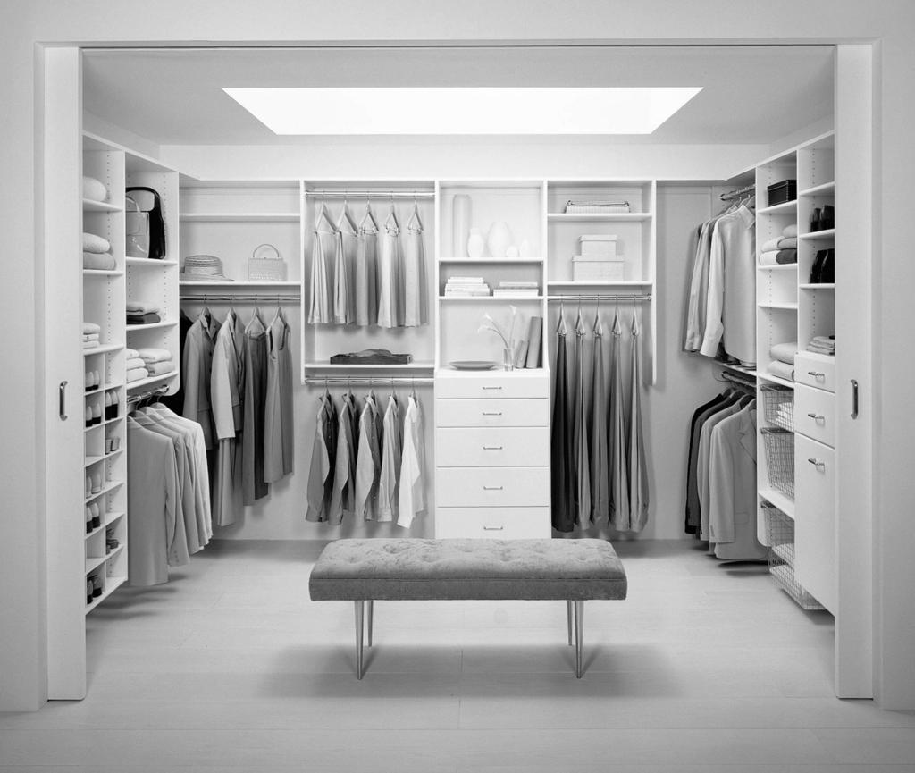 Classic White bedroom walk-in closet. 2005 California Closet Co. Inc. All Rights Reserved. 1. Introduction Welcome to the world of professional organizing!