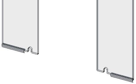 These instructions illustrate the installation of this enclosure for a left hand opening, for a right hand opening the diagrams are a