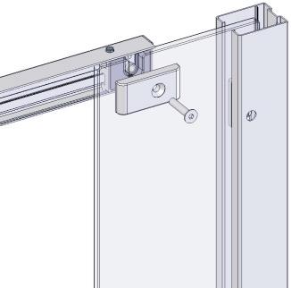 5 8 PREPARE THE RAILS FIT FOLDING PANELS Factory fitted door stops Spacer block Rail magnets Rail support screws
