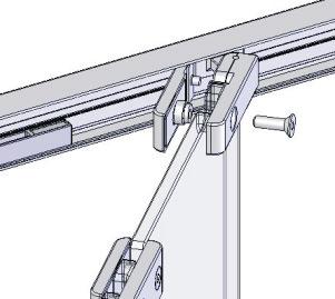 against the edge of in-line (see detail) then fix in position using M6x30mm long screw as shown.