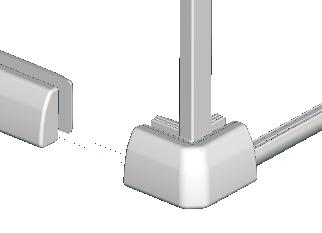 5 In & Out Line must not protrude outside of wall profile Line markings on glass at top and bottom must not protrude outside of wall profile after adjusting panels as this will result in the clamps