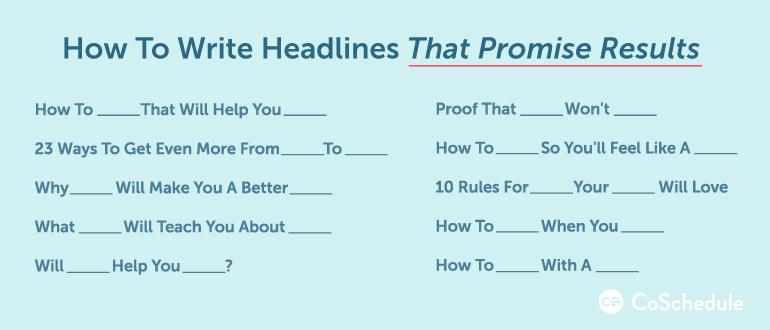 Try these proven headline structures for inspiration: Break your big idea into a handful of key points. What s a key point?