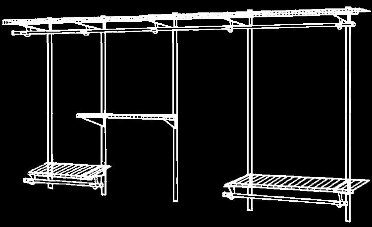 l Kit creates up to 3.8 metres of shelving l up to 1.