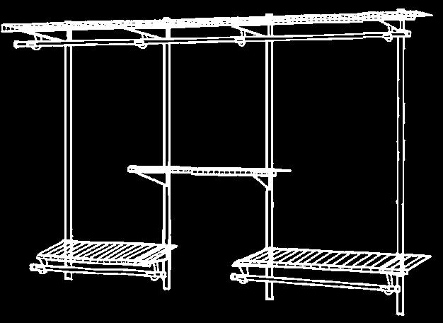 5 metres of shelving l up to 2.4 metres wide l up to 3.