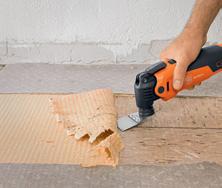parquet or laminated flooring, undercutting boards