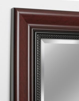 Traditional Cherry Floor Mirror Quick Overview Free Standing Floor Mirror with its own Stand in cherry finish and Finished back.