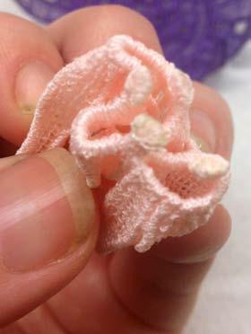 Freestanding Lace Rose Instructions Attach petals 5 to Ring D.