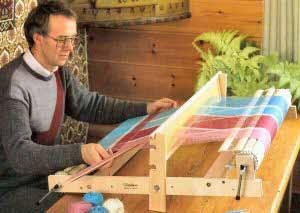 Glimakra s Susanna rigid heddle loom weaves 27 inches wide. available for weaving wider widths.
