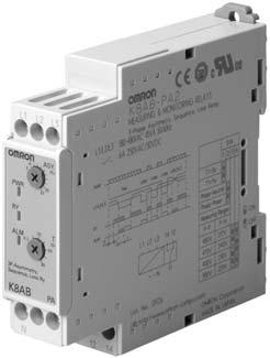 Three-phase Asymmetry and Phase-sequence Phase-loss Relay K8AB-PA Ideal for 3-phase voltage asymmetry monitoring for industrial facilities and equipment.