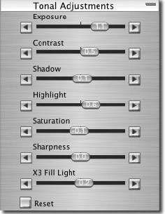 8 A D J U S T I N G I M A G E S Maximizing, minimizing, and closing the palette To maximize or minimize a panel within the Adjustment Controls Palette (Adjustment Mode, Tone Adjustment, White