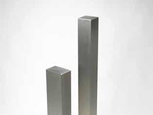 4 STAINLESS STEEL Bollard ANGULAR NEW! Cross section and height can be individually adapted!