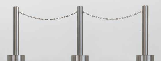 270,00 280,00 300,00 320,00 Option Stainless steel chain (6 mm link diameter) 10,00/m Eecution standard: Mobile bollard system with cylindrical ground