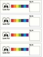 Rainbow Hunt white paper paper in rainbow colors printer / printer paper pen tape Print off the rainbow clues that are found here.