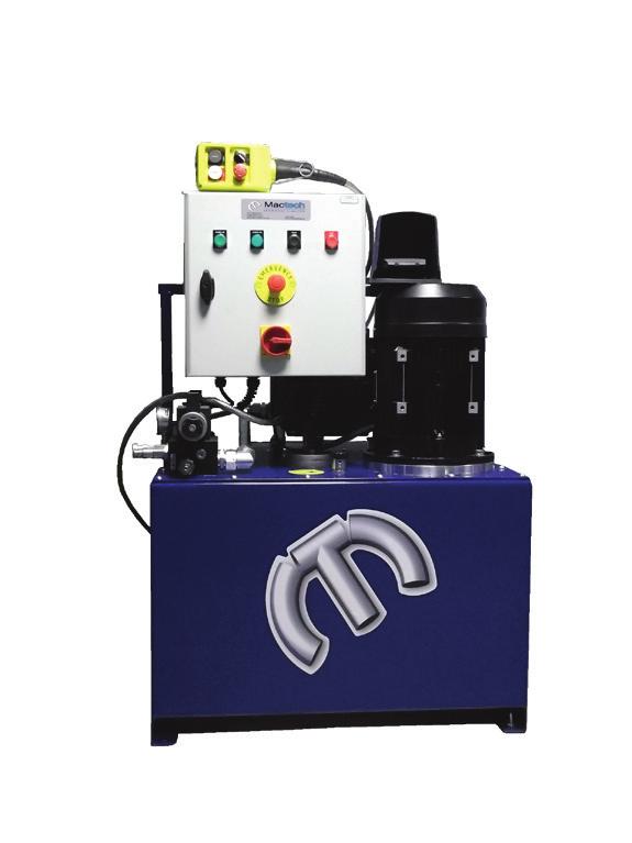 Portable Hydraulic Power Units As an alternative to pneumatic and electrically operated equipment Mactech Europe are also able to supply hydraulically driven machines across their entire product