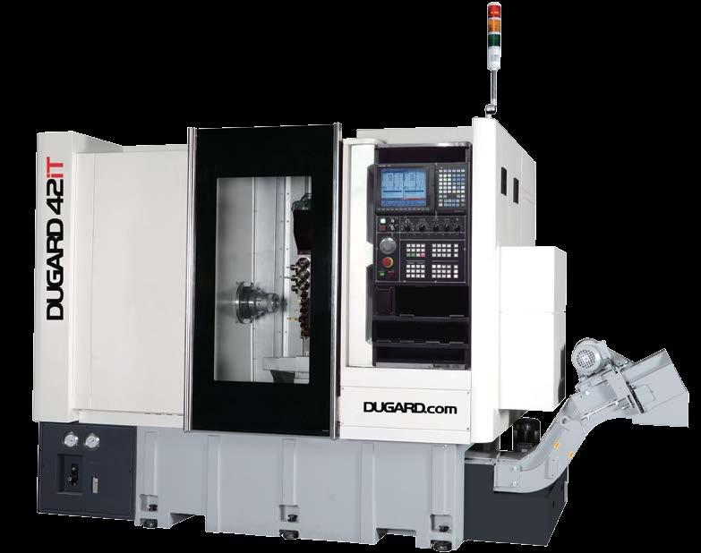 Dugard 42iT/S 4 axis gang tooling lathe - an affordable alternative to a turret type C axis