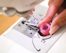 The see-through bobbin cover is an advantage; you can check bobbin status so you know when you need to change the