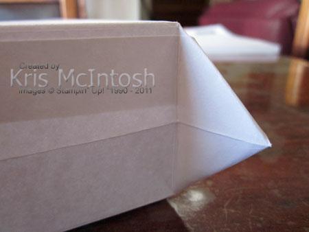 Step 4 Step 5 Flatten the envelope and put to one side. Cut two pieces of Whisper White card stock 4-3/4 x 8-1/4.