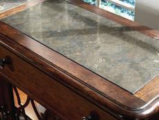 inset stone top on the Credenza and