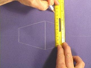 Make sure the ruler is vertical and make a dot at ten