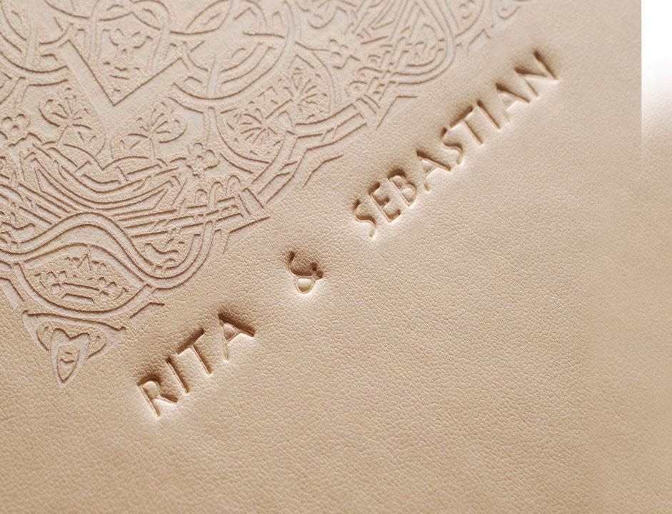 Embossed text Cover add - ons This is an option for those who likes classical ornamentation.