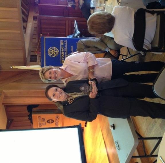 Dee House Wins Trivia Contest Dee House is presented her award by Val Myers after defeating John Matthews June 6 Program Rotary Trip