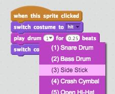 Challenge: Improving your drum Can you change the sound that the drum makes