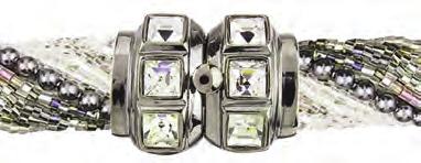 elegant ruthenium finish with crystal Clasp style: Windows Time approx: 10 minutes