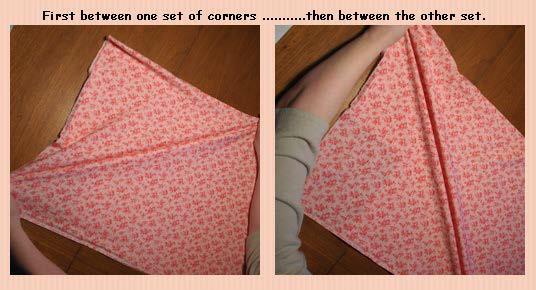 (One way to straighten grain is by holding the fabric at its opposite corners and stretching it away from the center.