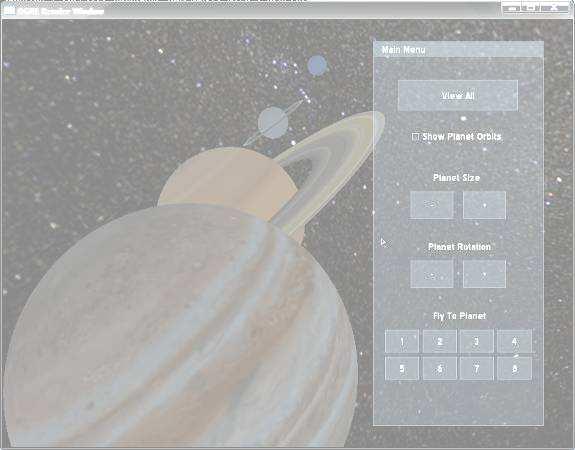 object using the virtual hand, and use the data glove to interact with the menu.