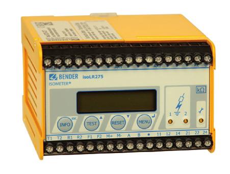 isolr275 / AGH-LR Ground Fault Monitor / Ground Fault Relay for Ungrounded AC, DC, and AC/DC Systems Designed for Low-Resistance Systems Description The isolr275 monitors for ground faults in