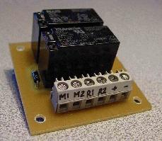 Relays chosen should be suitable for the proper coil voltage as well as appropriate current carrying capability. A relay capable of 5 to 10 amps DC is adequate.