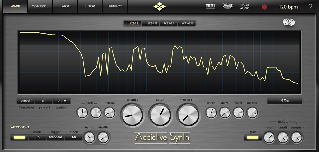 Wave Page OVERVIEW The dynamic wavetable synthesis algorithm on which Addictive Synth is based provides a very efficient way to create very complex sound sources far beyond the capabilities of