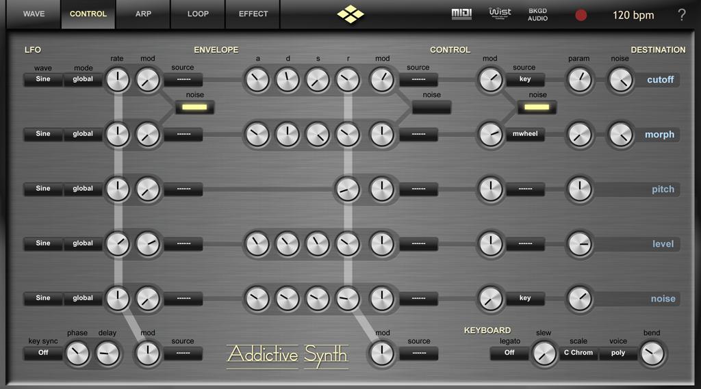 Control Page OVERVIEW The control page gives your sound movement and expressive character.
