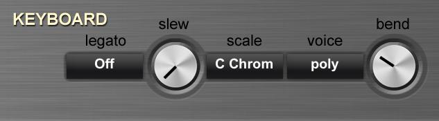 If Scale is set to another value than 'Chromatic', notes played on the live keyboard or entered in the sequencer 'snap' to notes allowed