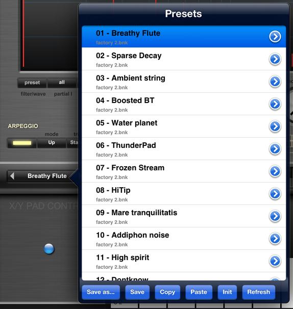 SOUND PRESETS The presets in Addictive Synth are organized in banks of 32 presets each. These banks are saved as files with the extension.