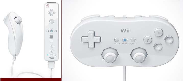 Nunchuck add-on to the wii remote to allow for more involved gameplay Wii Classic