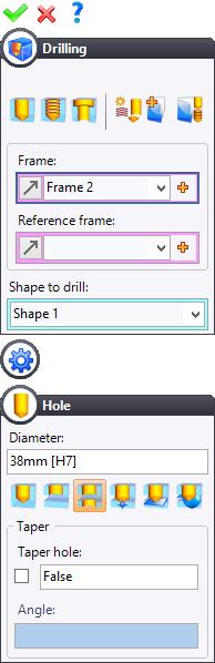 TopSolid Design Basics Exercise 11: The axis Use the Shape > Drilling command to