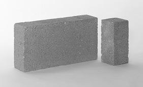concrete Hbl 2 Compression strength 2 N/mm² Perforated sand lime bricks KSL12 Compression strength 12 N/mm² Aerated concrete PP2 Compression strength 2 N/mm² Vertically perforated bricks HLz 12