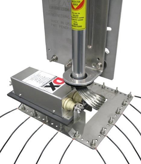 Optional Radial Plate to Mounting Pipe Install the optional DXE-RADP-3 Radial Plate on the 2" OD (maximum) customer supplied mounting pipe using one optional DXE-SSVC-2P Stainless Steel V-Clamp as