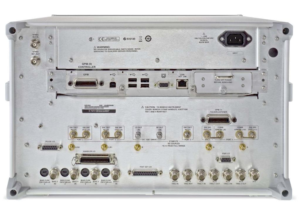 07 Keysight PNA-X Series Microwave Network Analyzers - Brochure Hardware for Exceptional Flexibility Second GPIB interface for controlling signal sources, power meters or other instruments RF jumpers