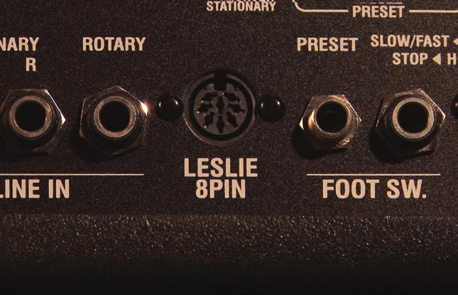 If you re using a Model 21 Leslie, connect the other end of the 8 pin cable to the 21 s 8 pin jack.