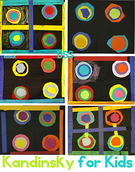 For my Transitional Kinders (young 5 s), they glued their circles on a