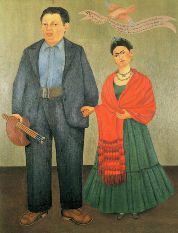 Frida and Diego Rivera - 1931 Frida showed her artwork to Diego Rivera, who was a famous Mexican artist.